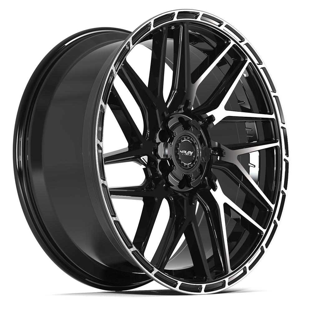 4PLAY 4PS28 Wheels - Gloss Black Brushed with Tinted Clear