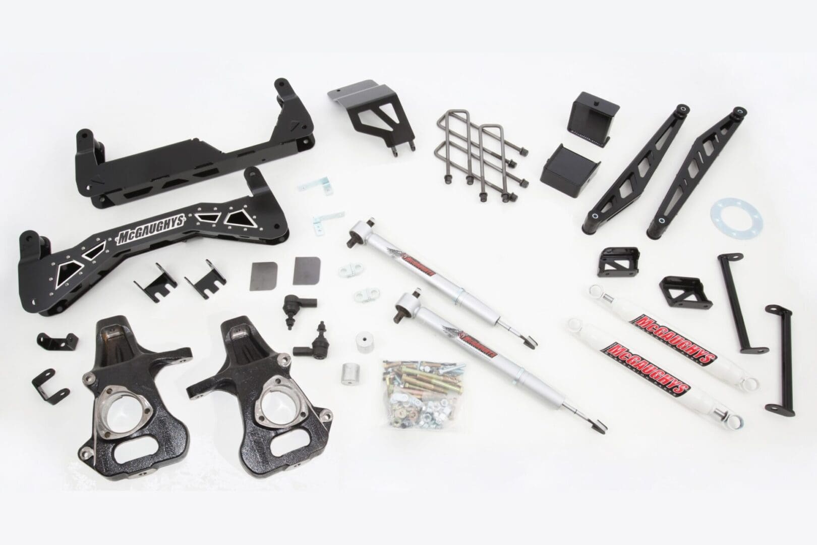 McGaughys - *7″-9″ Lift Kit (S/S Black) 2014-2018 GM Truck 1500, 2wd (#50776) - Legends Auto Parts