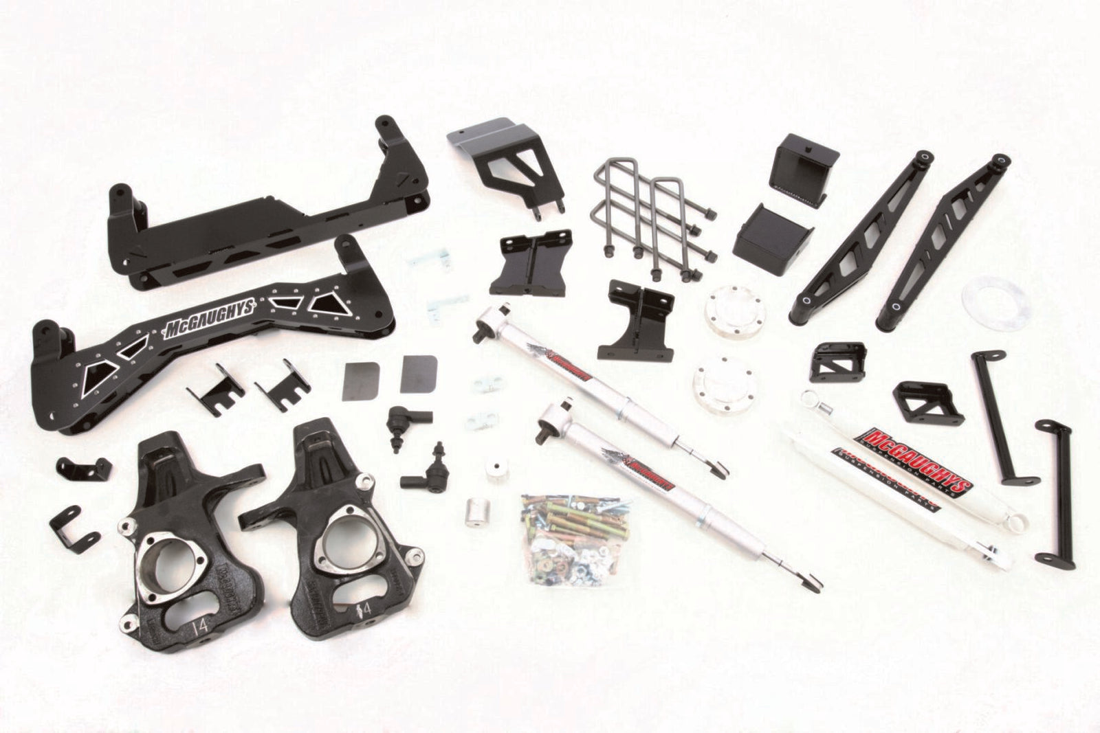 McGaughys - *7″-9″ Lift Kit (S/S Black) 2014-2018 GM Truck 1500, 4wd (#50778) - Legends Auto Parts