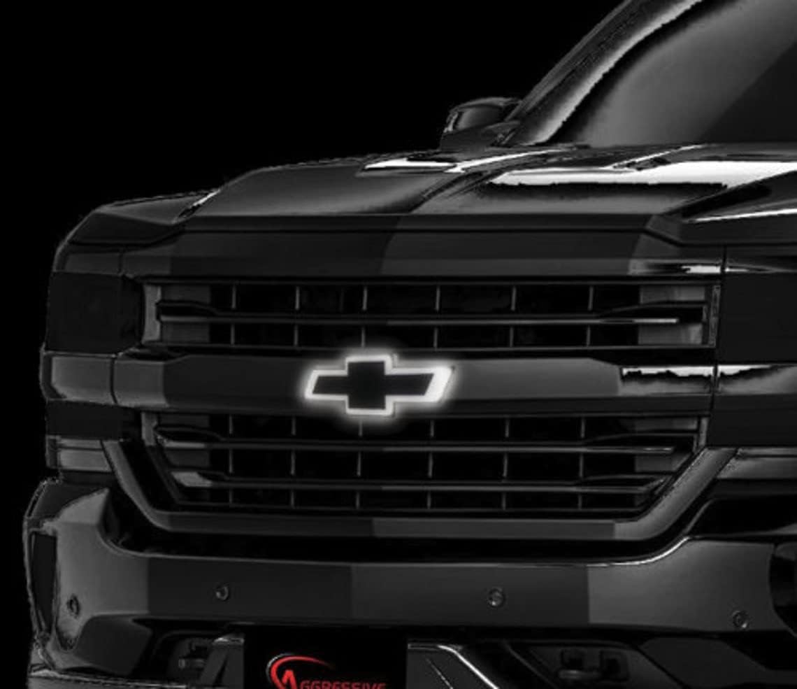 Led Chevy Silverado Grille Emblem 2014-15, 1500/2016-19 2500/3500 - Legends Auto Parts