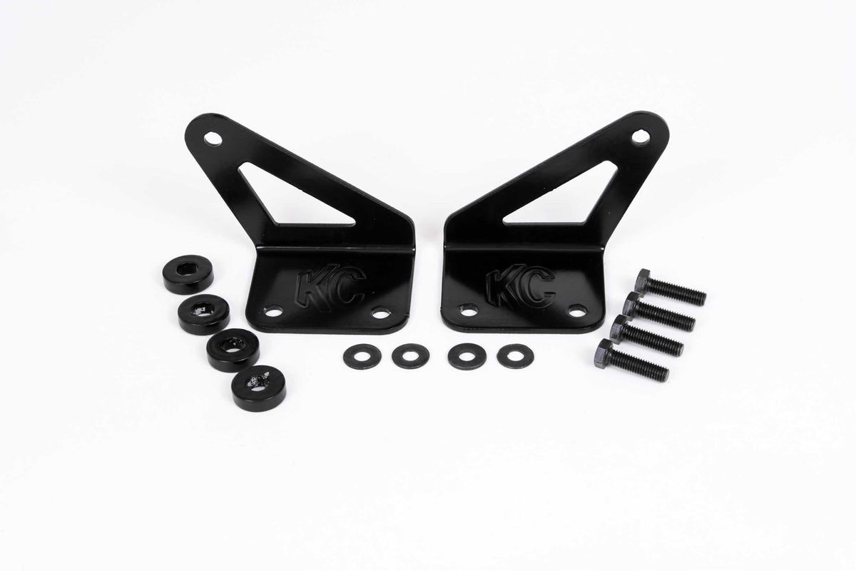 KC Hilites Light Mounts: (Windshield Hinge Mount / Wrangler TJ / Pair)