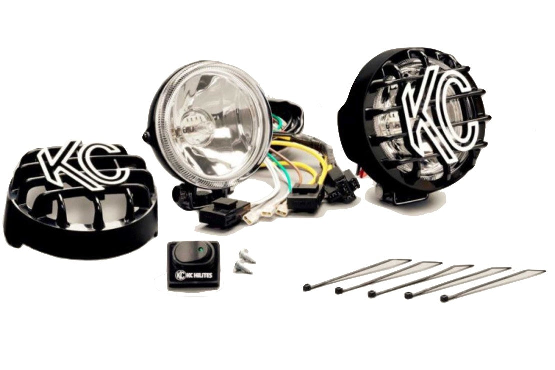 KC Hilites Rally 400 Halogen: (4in / 55w Spread / Pair)