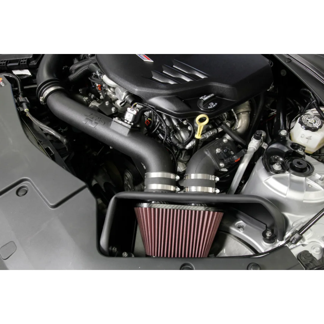 K&N Cold Air Intake - High-flow, Roto-mold Tube - CADILLAC ATS-V V6-3.6L TWIN TURBO