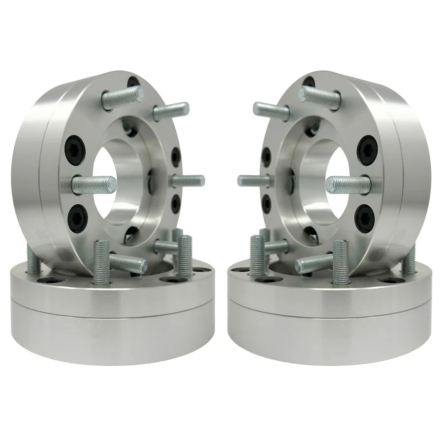 Jeep 5x5 to Chevy 6x5.5 Hubcentric Wheel Adapters 2” Inch Use 6x5.5 Chevy GMC Wheels On 5x5 Jeeps | 5x127 to 6x139.7 | 14X1.5 Studs - Legends Auto Parts