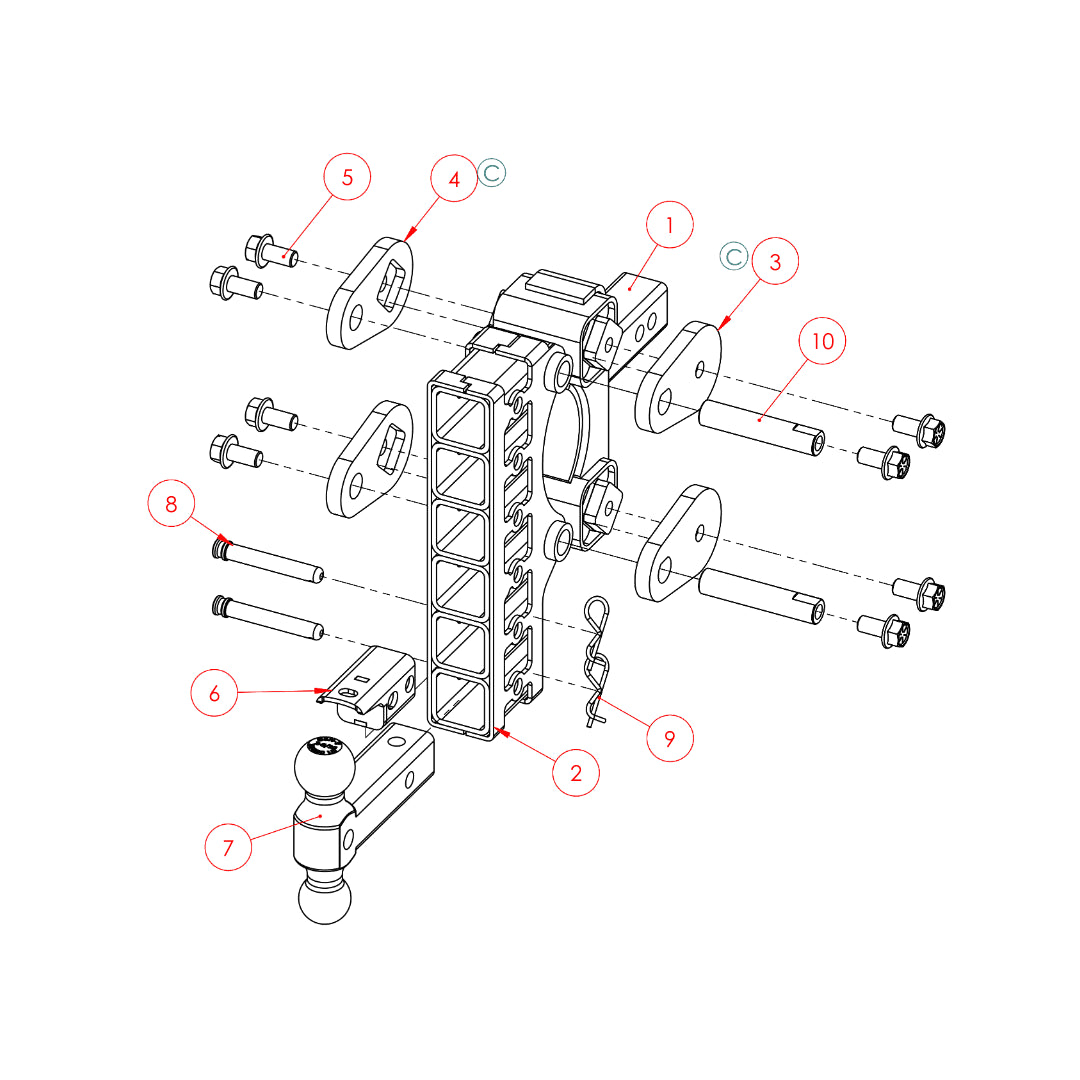 GEN-Y Hitch The Boss (Torsion-Flex) 10k Drop Hitch (2