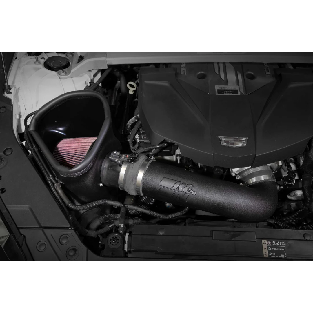 K&N Cold Air Intake System - High-flow Air Filter, Roto-mold Tube - CADILLAC CT5-V BLACKWING V8-6.2L F/I