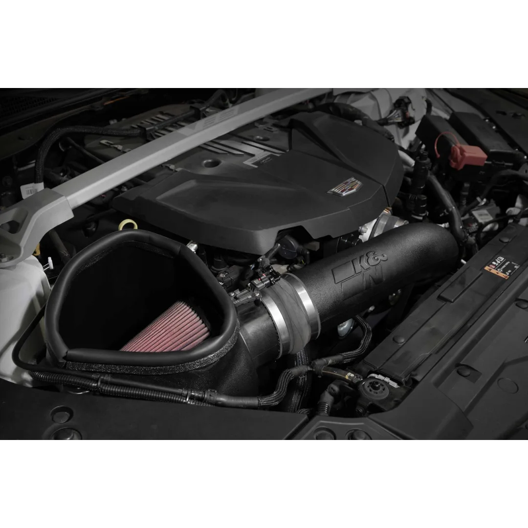 K&N Cold Air Intake System - High-flow Air Filter, Roto-mold Tube - CADILLAC CT5-V BLACKWING V8-6.2L F/I