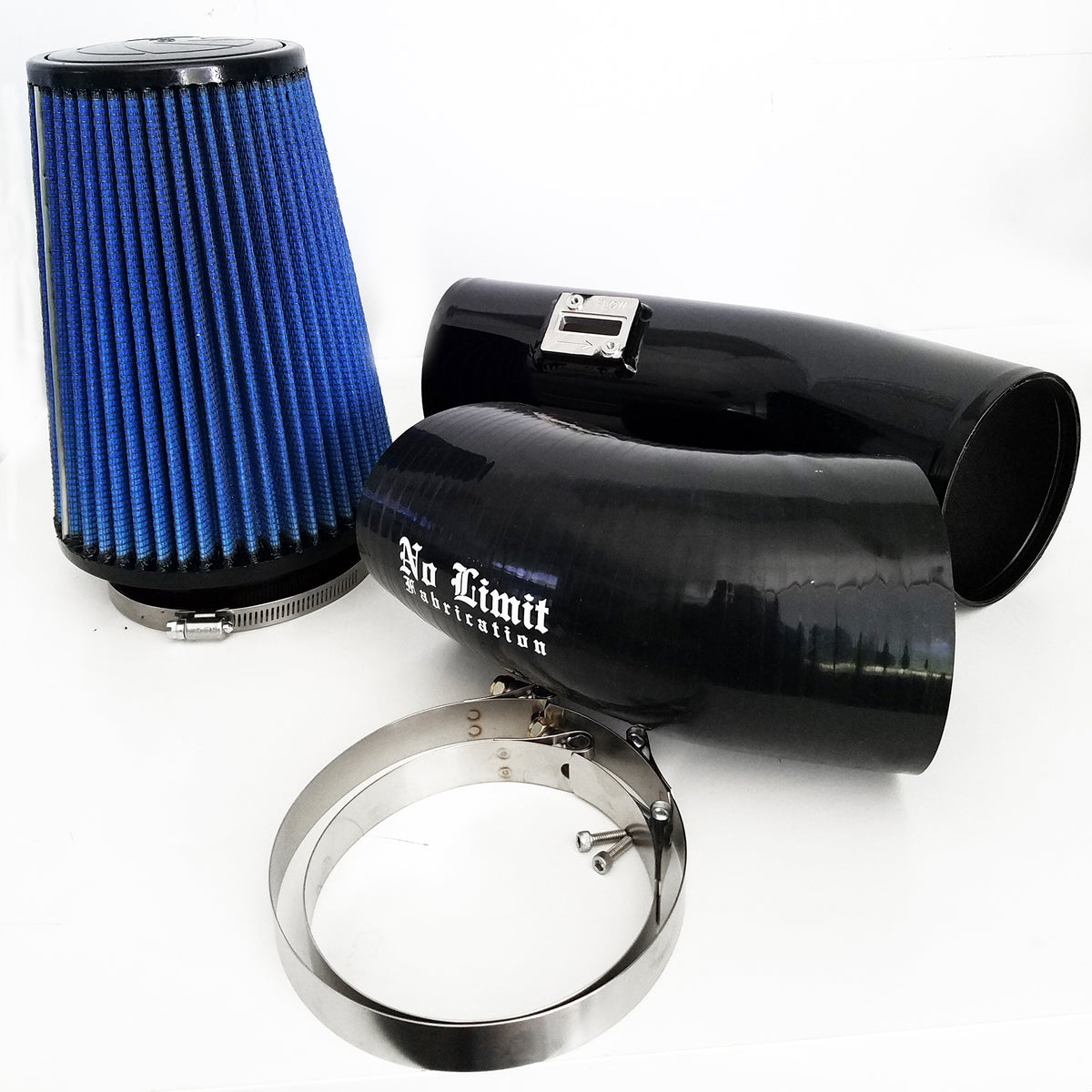 6.7 Cold Air Intake 11-16 Ford Super Duty Power Stroke Black Oiled Filter Stage 1 No Limit Fabrication