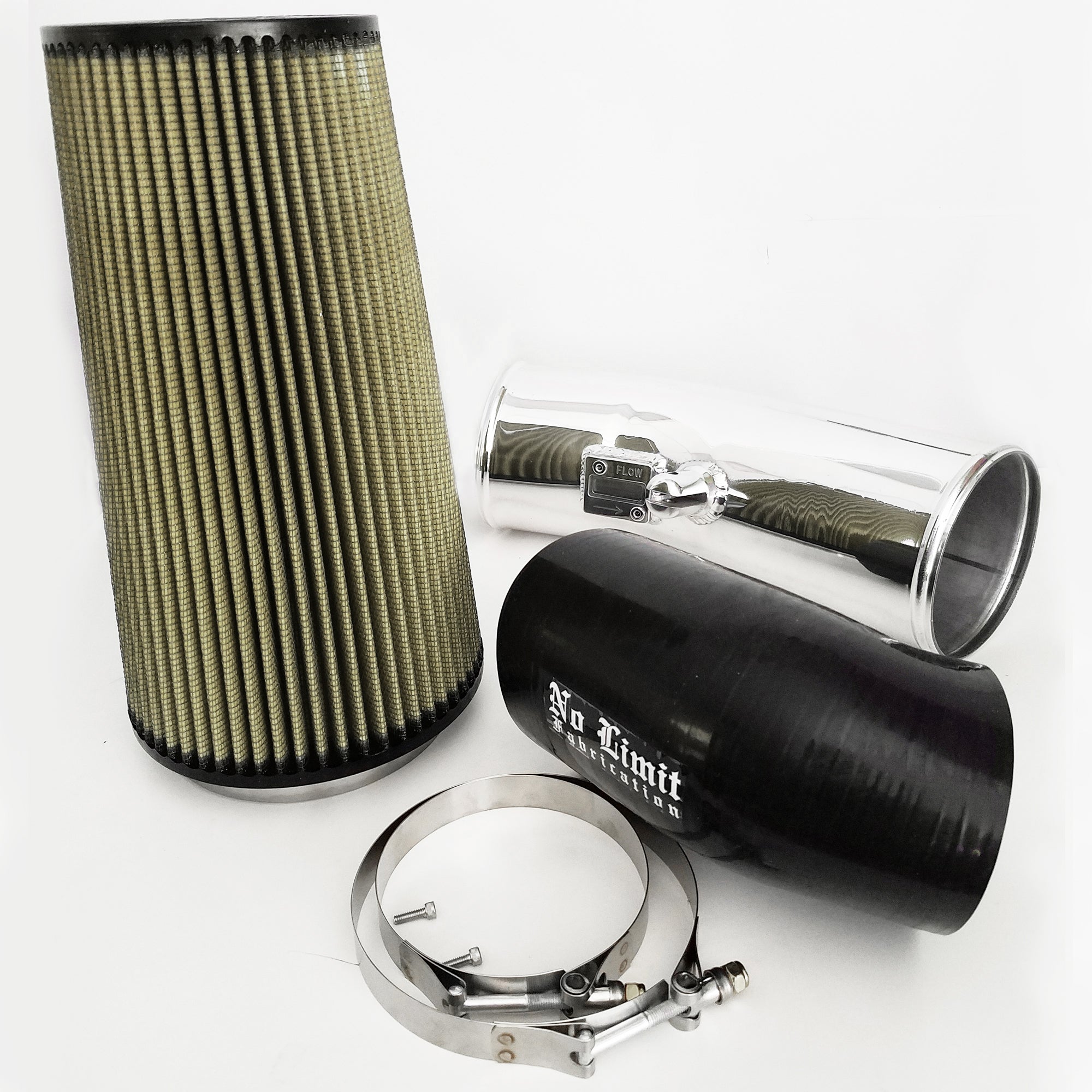 6.7 Cold Air Intake Polished PG7 Filter 2017-Present No Limit Fabrication