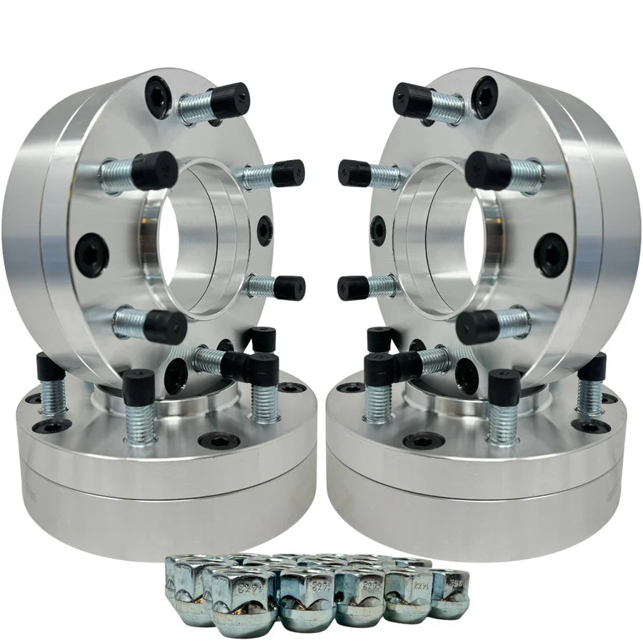 2” Inch Thick 5x5.5 to 6x5.5 Dodge Ram Wheel Adapters Hub Centric | USA Made Heavy Duty | Use 2019 & Newer Ram 6 Lug Wheels On 2018 & Older 5 Lug RAM Trucks OEM Spec 14x1.5 Studs & Lug Nuts 77.8mm OEM Center Bore | AKA 5x139.7 to 6x139.7 50mm - Legends Auto Parts