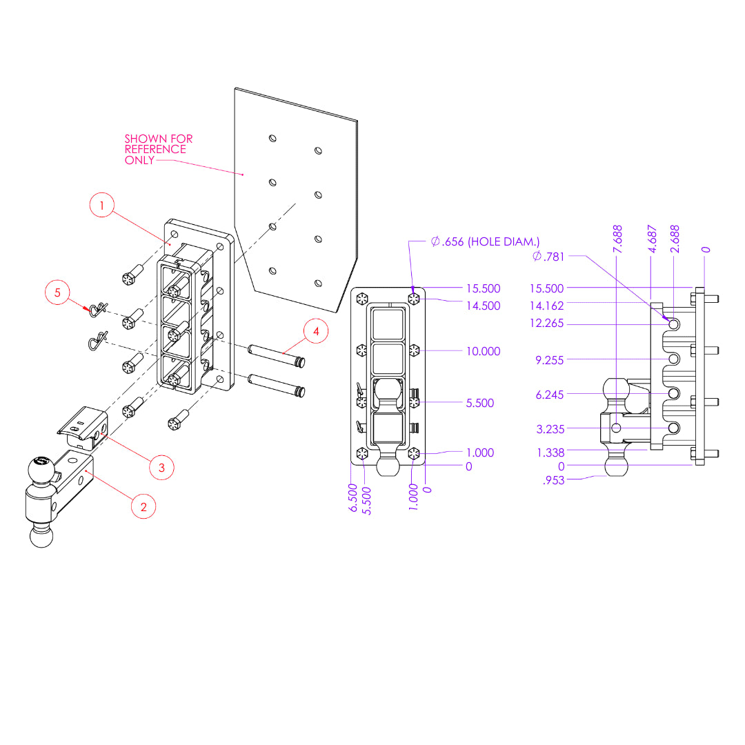 GEN-Y Hitch Mega-Duty Bolt-On Adjustable Hitch