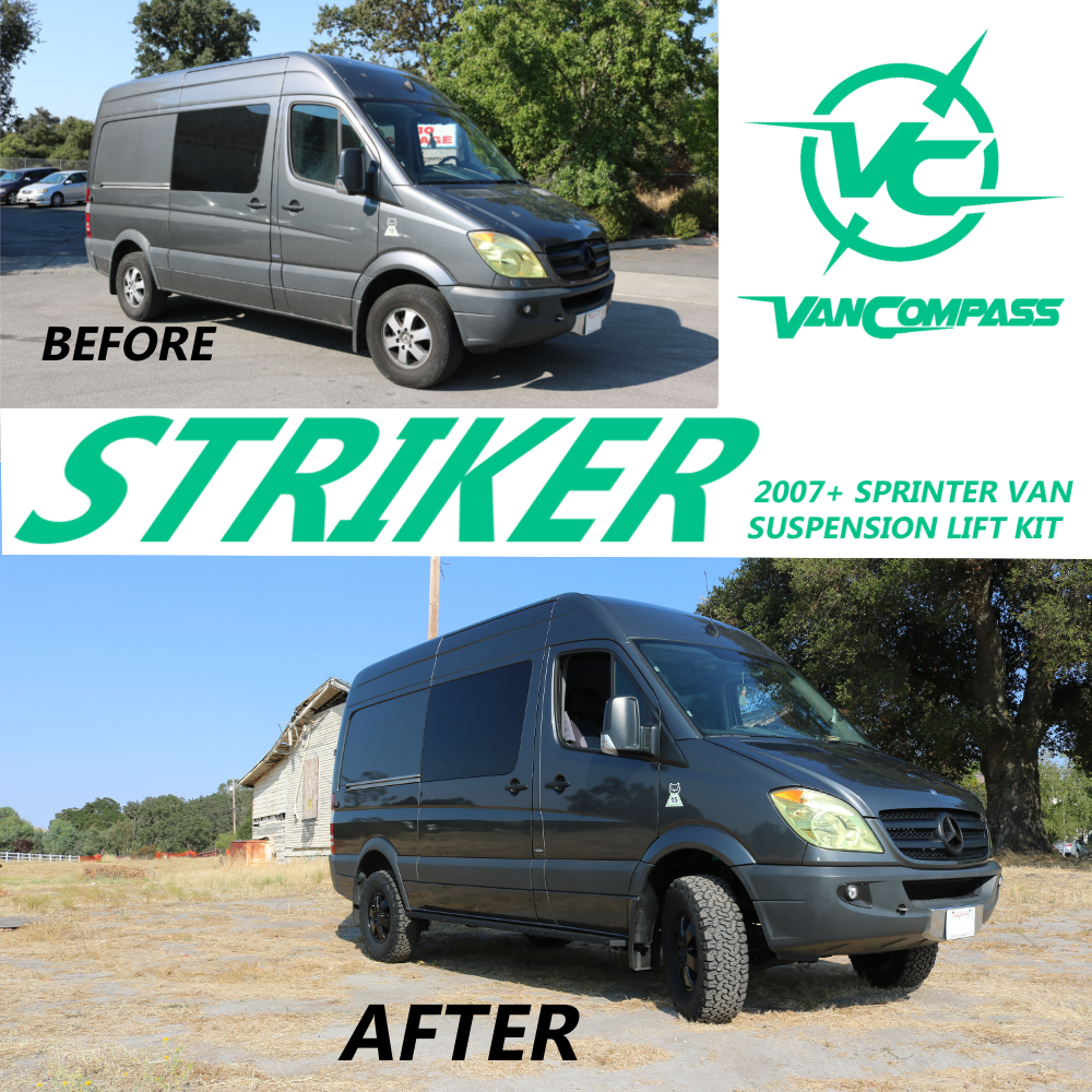 Striker Front 2 Inch Lift Kit Subcomponents Sprinter 2wd 3500 Only Sprinter 3500/3500XD (2010-2018) Van Compass