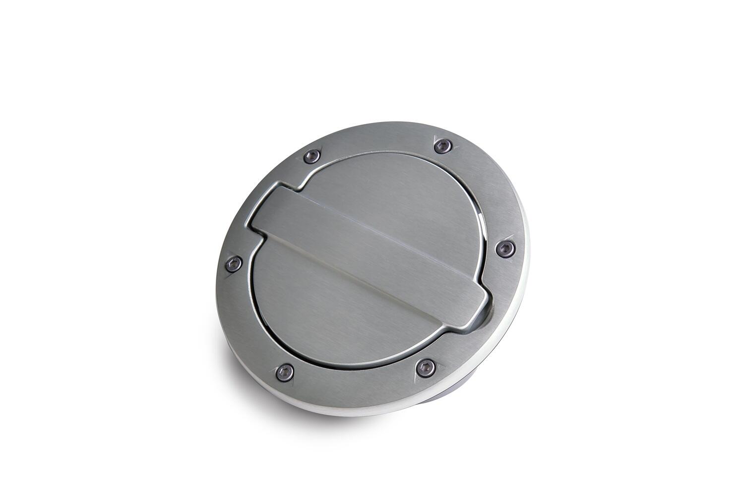 Brushed Aluminum Fuel Door For 2007-2018 Jeep Wrangler JK/JK Unlimited 2-Door/4-Door AMP Research