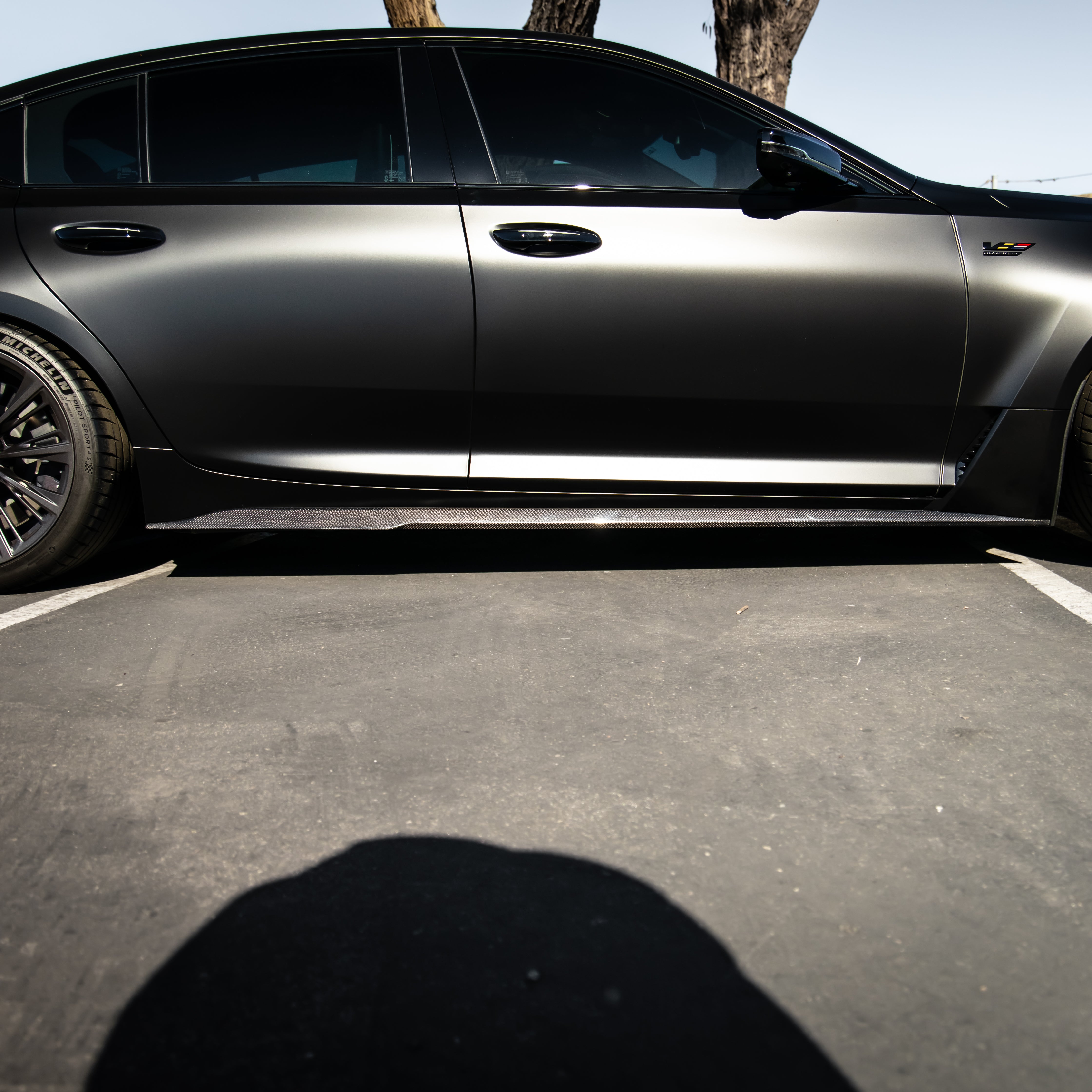 2022-2025 Cadillac CT5-V Blackwing Type-ST Gloss Carbon Fiber Side Rocker Panel Extensions - Legends Auto Parts