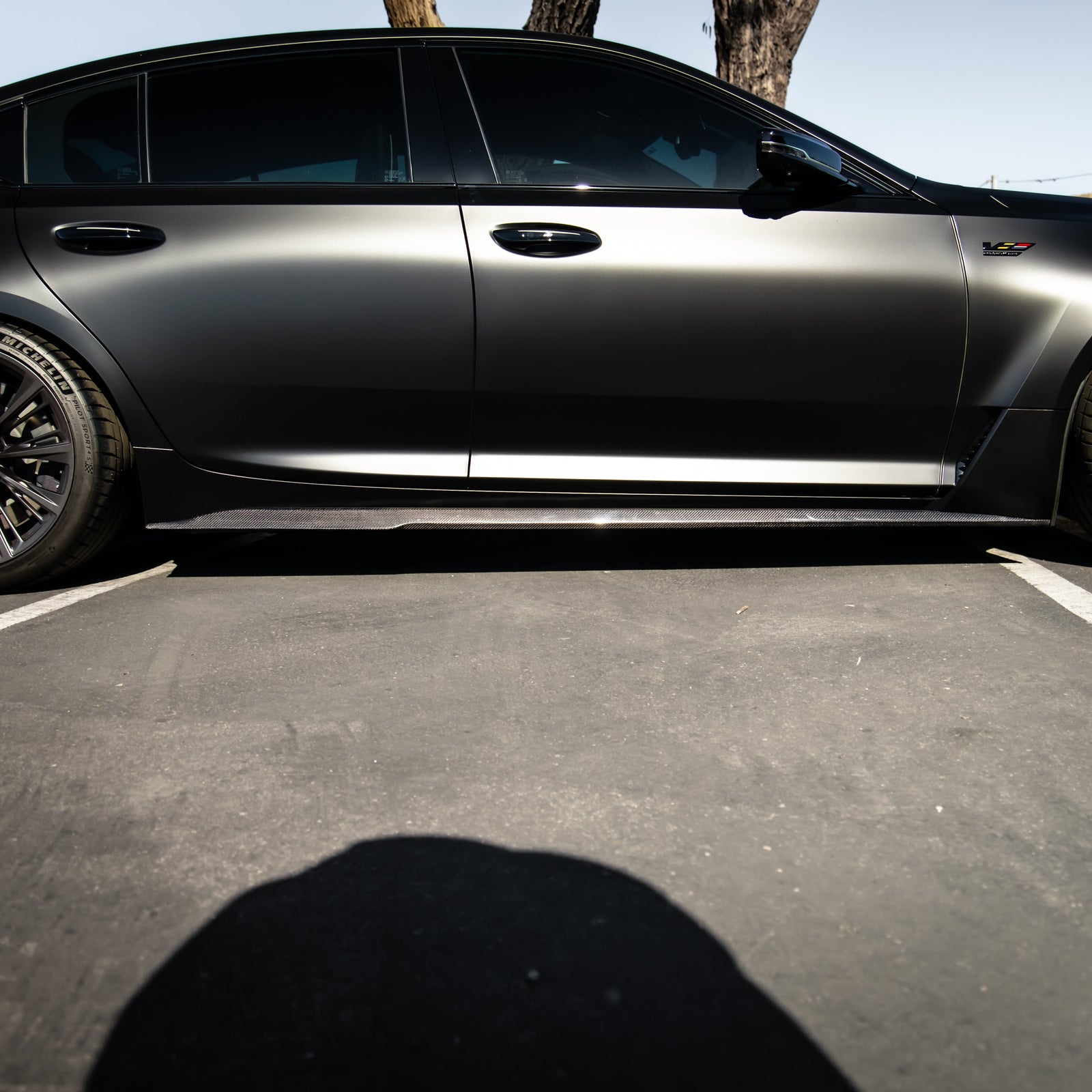 2022-2025 Cadillac CT5-V Blackwing Type-ST Gloss Carbon Fiber Side Rocker Panel Extensions - Legends Auto Parts