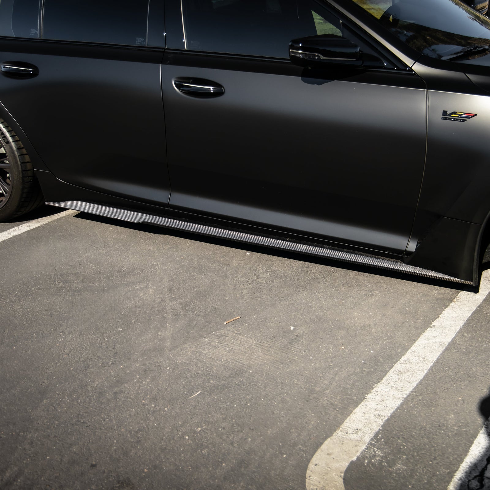 2022-2025 Cadillac CT5-V Blackwing Type-ST Gloss Carbon Fiber Side Rocker Panel Extensions - Legends Auto Parts