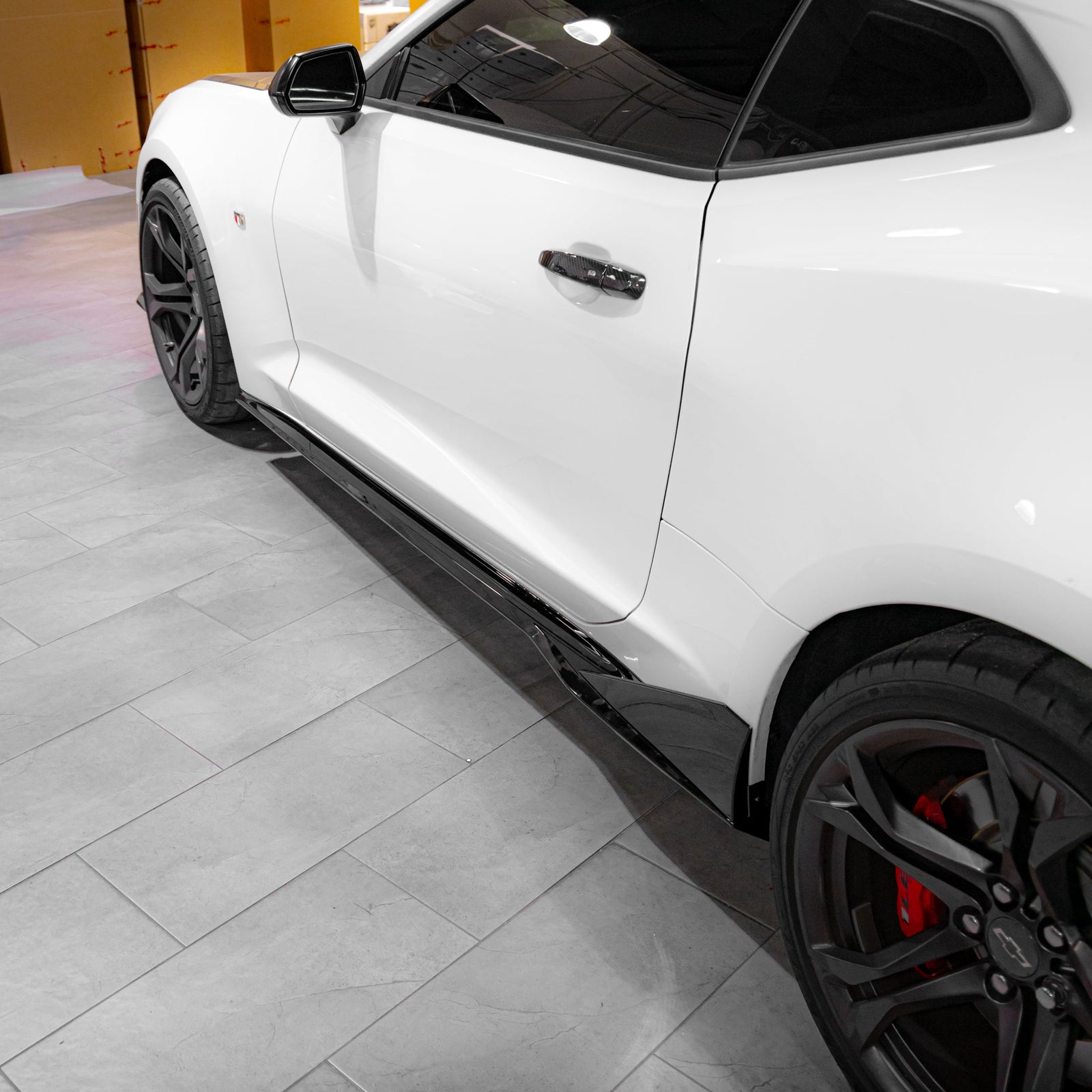 2016-2025 Chevy Camaro Evo Style Gloss Black Side Skirt Rockers SS/RS/LT - Legends Auto Parts