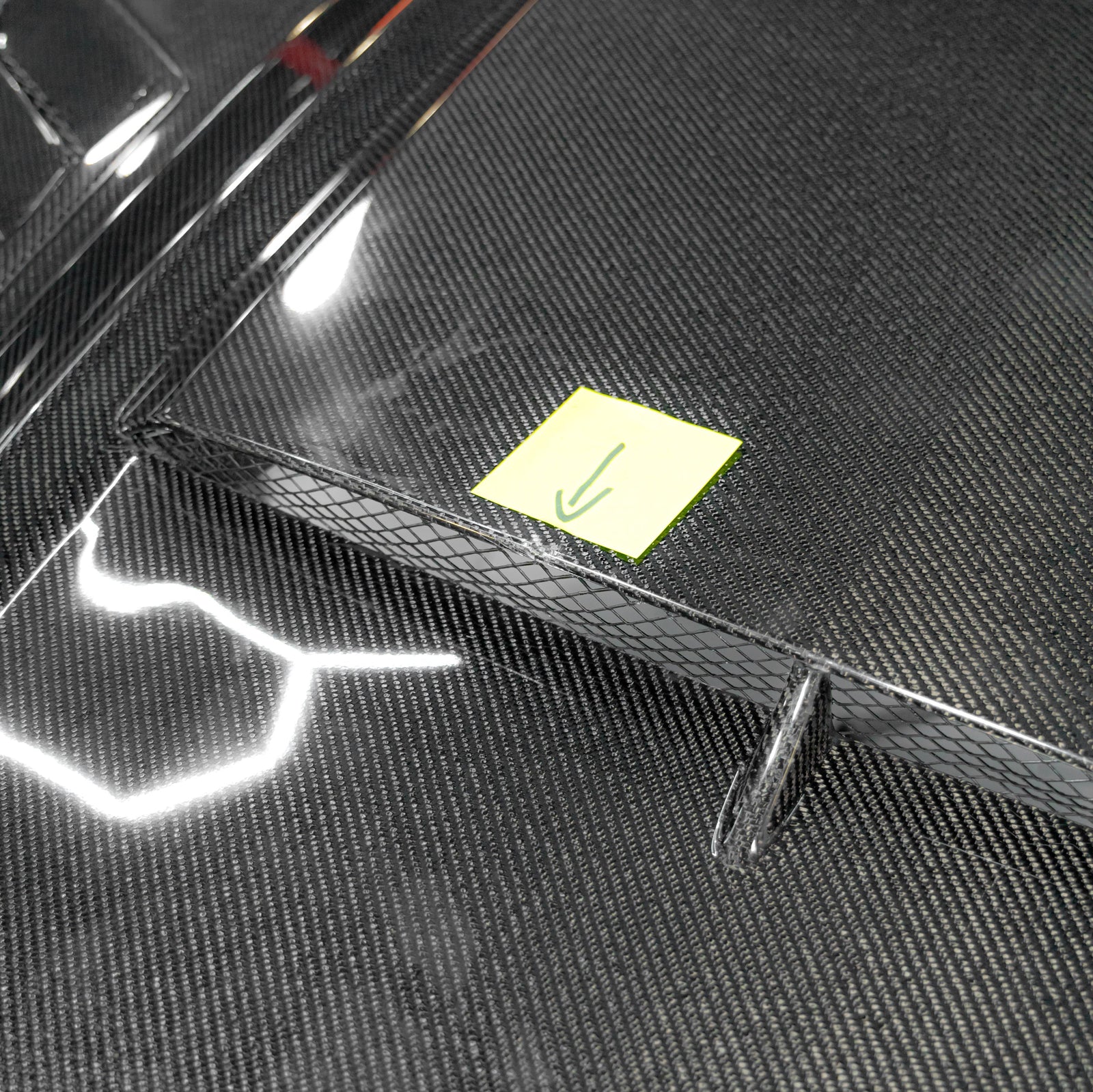 OPEN BOX 2015-2017 Ford Mustang Gloss Carbon Fiber Hood Terminator Aggressive Style - Legends Auto Parts