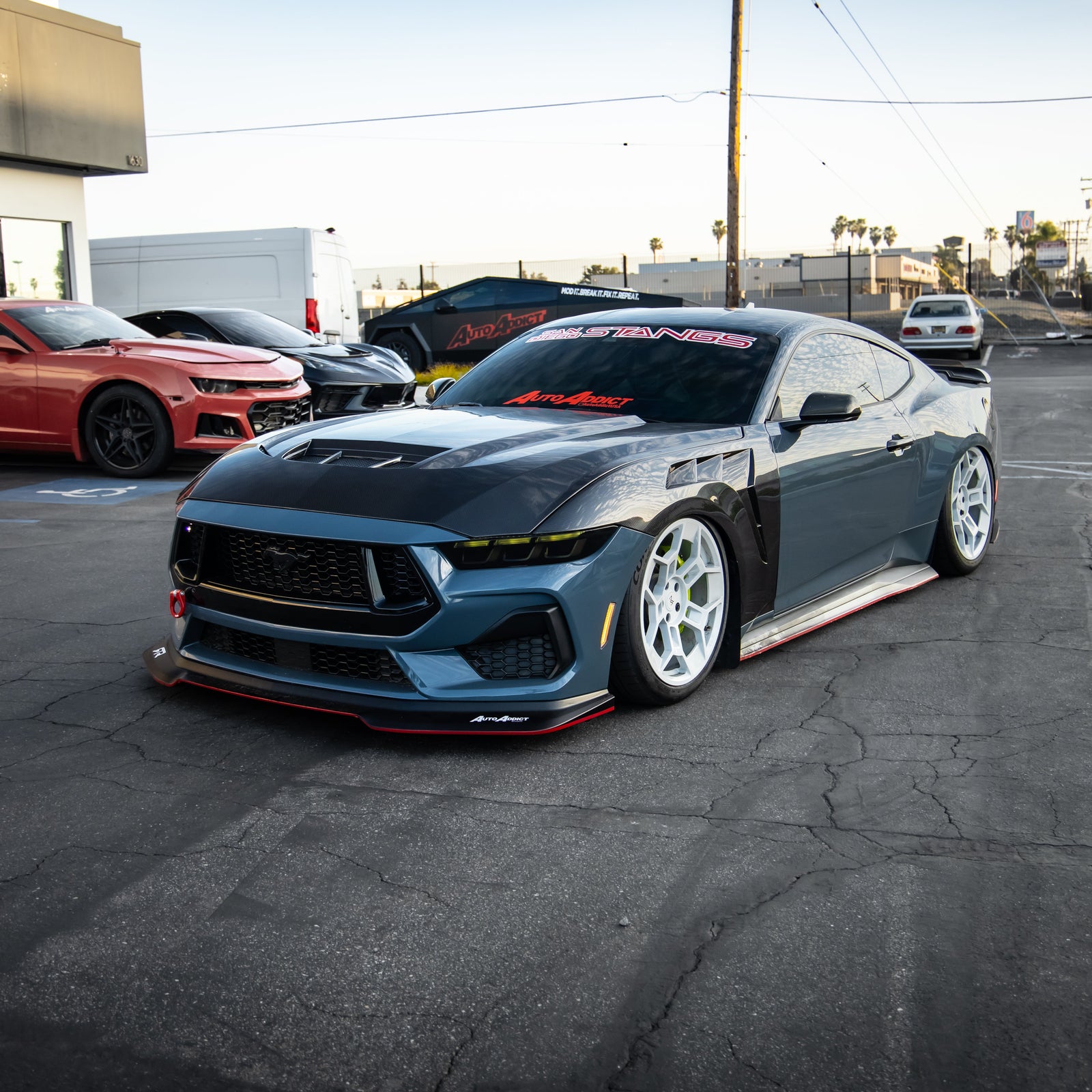 2024 + Ford Mustang S650 Type-GTD Carbon Fiber Front Fenders Pair - Legends Auto Parts