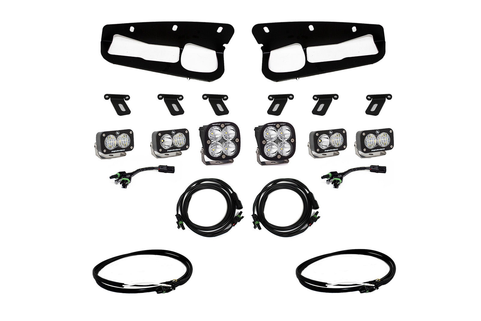 BD Squadron/S2 Fog Pocket Kit: 21-26 Ford Bronco (White / Pro / Upfitter)