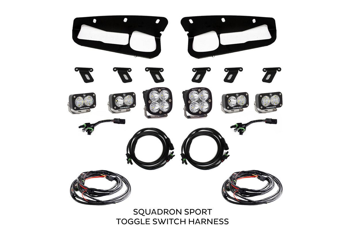 BD Squadron/S2 Fog Pocket Kit: 21-26 Ford Bronco (White / Sport / Upfitter)