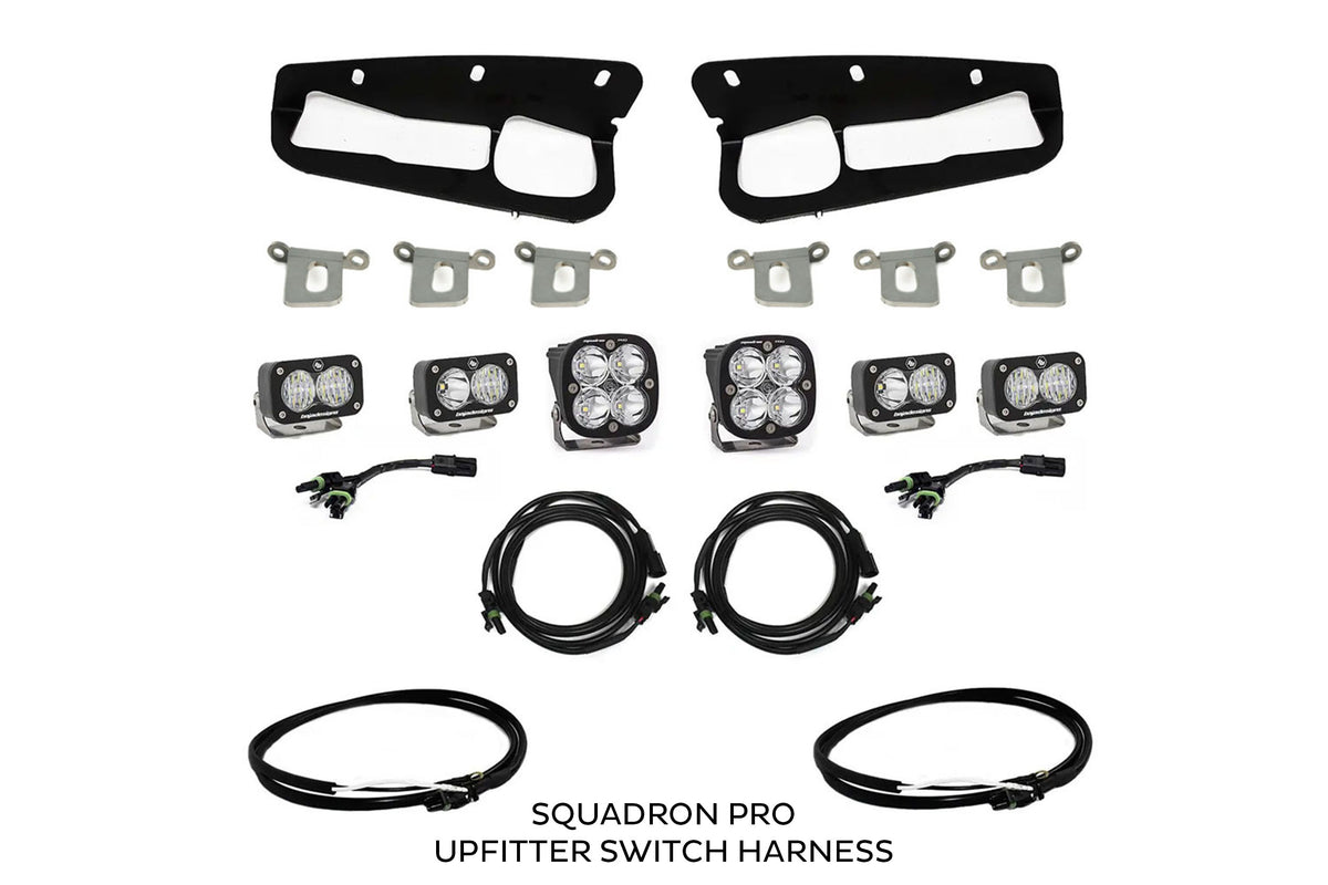 BD Squadron/S2 Fog Pocket Kit: 21-26 Ford Bronco (Amber / SAE / Upfitter)