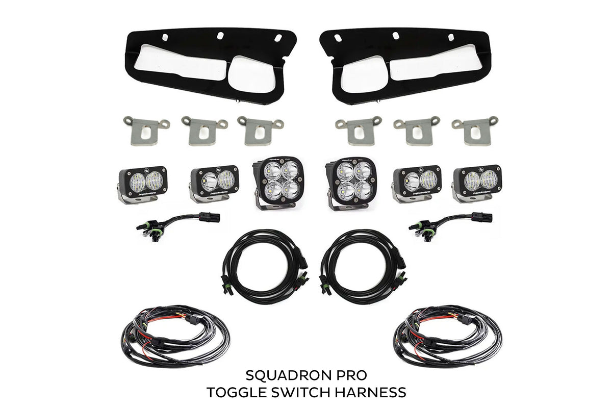 BD Squadron/S2 Fog Pocket Kit: 21-26 Ford Bronco (Amber / SAE / Upfitter)