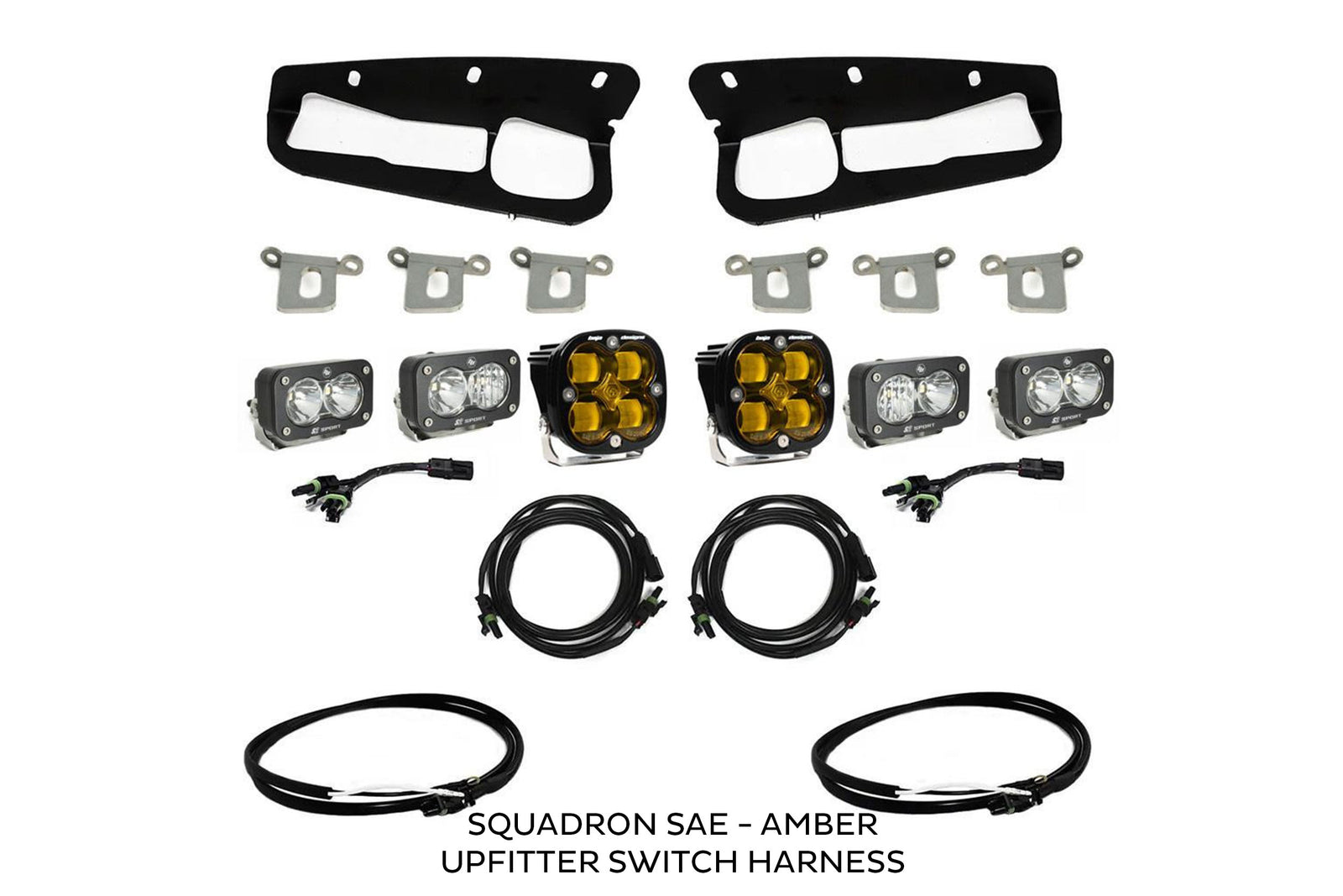 BD Squadron/S2 Fog Pocket Kit: 21-26 Ford Bronco (Amber / SAE / Upfitter)