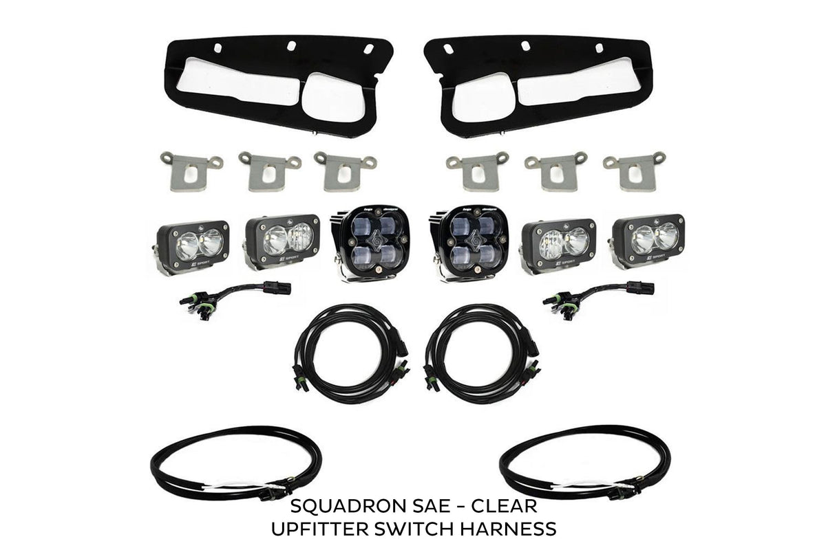 BD Squadron/S2 Fog Pocket Kit: 21-26 Ford Bronco (White / SAE / Upfitter)
