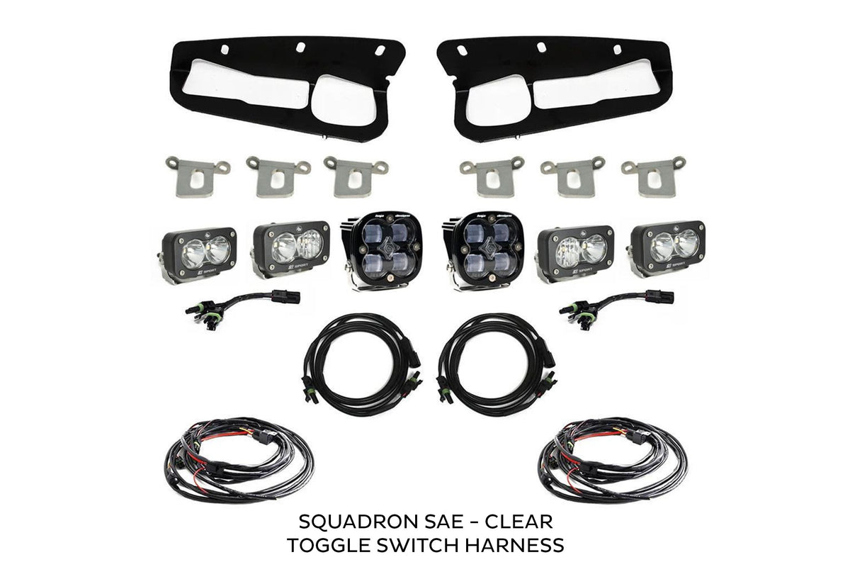 BD Squadron/S2 Fog Pocket Kit: 21-26 Ford Bronco (Amber / SAE / Upfitter)