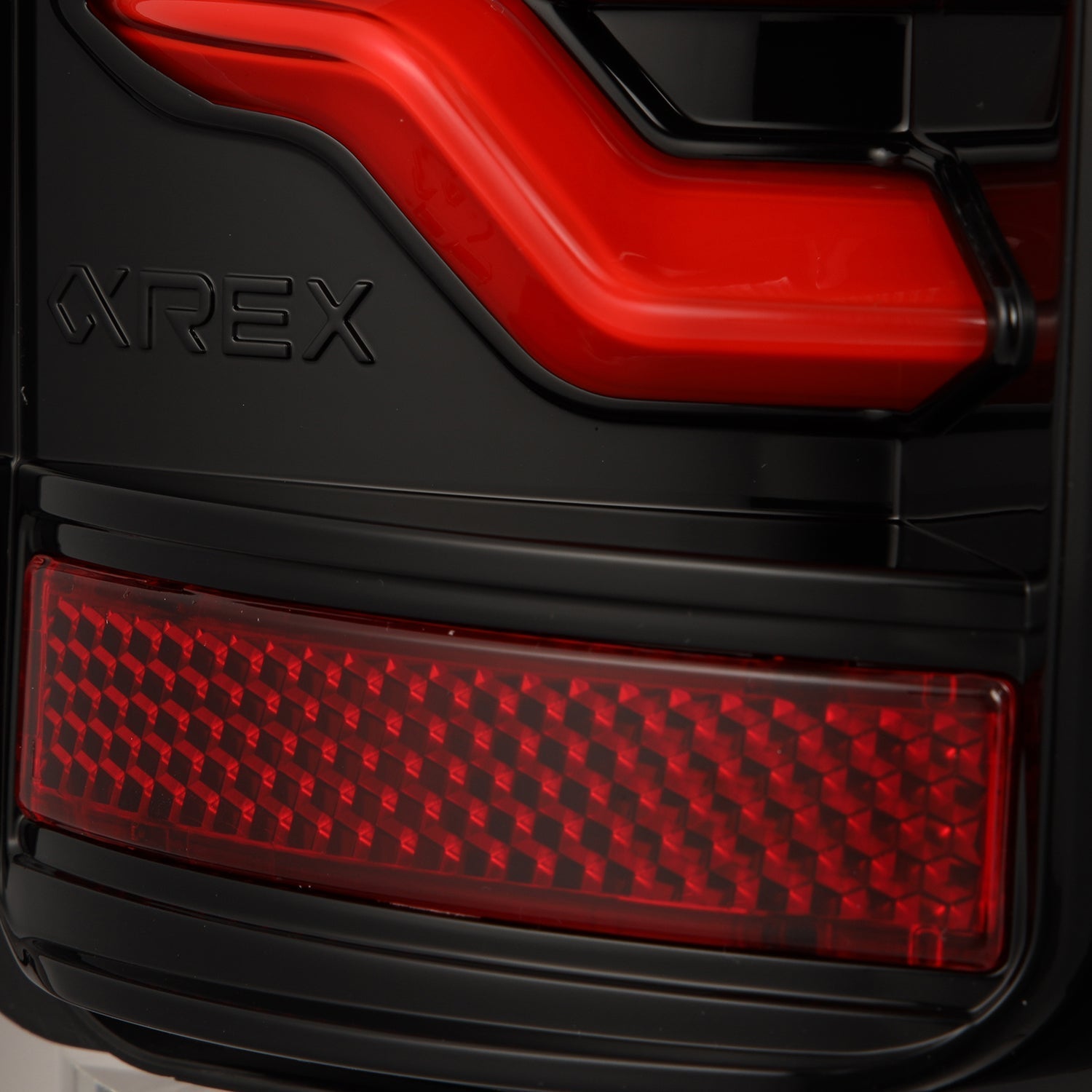 87-96 Ford F-Series/Bronco LUXX-Series LED Tail Lights Black Red | AlphaRex