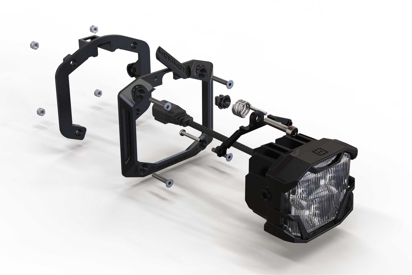 Morimoto 4Banger Adjustable Flush-Mount Kit: (NCS White Flood Beam)