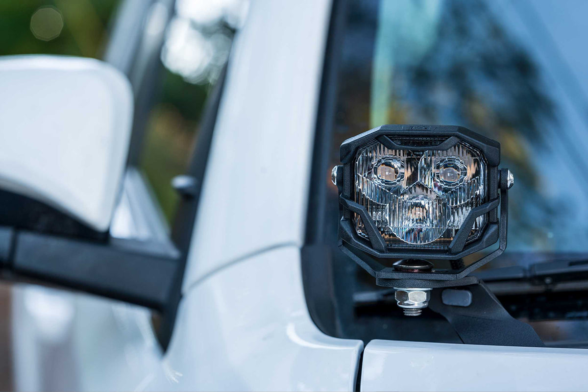 Morimoto 4Banger Ditch Light Kit: 14-21 Tundra (HXB White SAE Wide Beam)