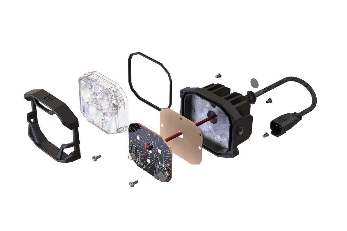 Morimoto 4Banger Ditch Light Kit: 14-24 4Runner (NCS White Combo Beam)