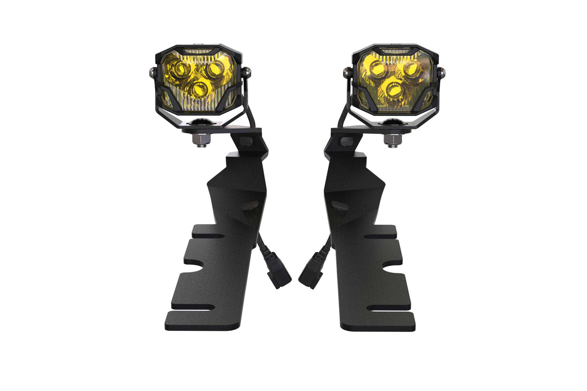 Morimoto 4Banger Ditch Light Kit: 09-18 Ram (NCS Yellow SAE Wide Beam)