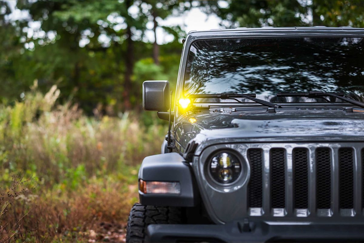 Morimoto 4Banger Ditch Light Kit: Wrangler JL (NCS White SAE Wide Beam)