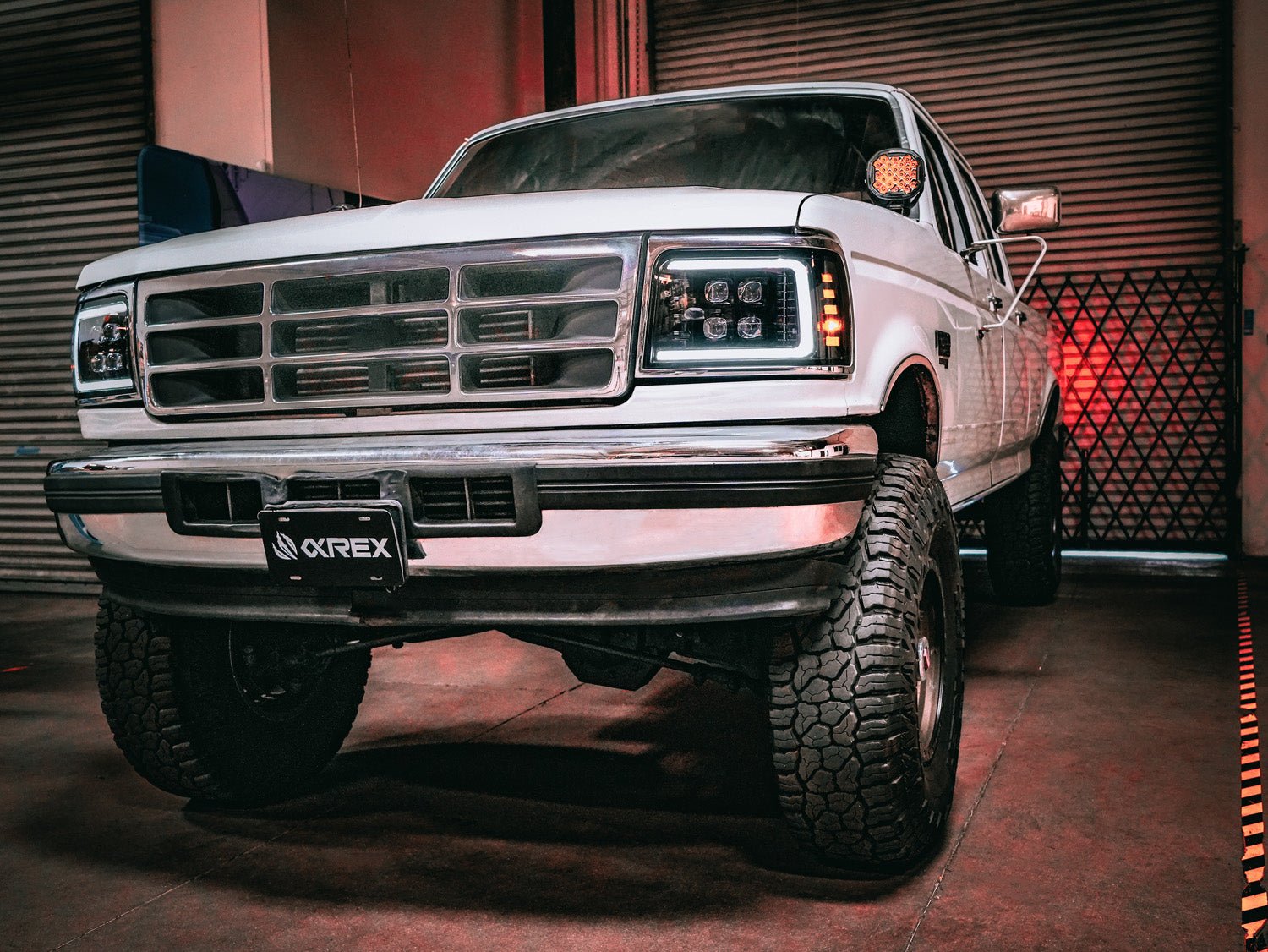 92-96 Ford F-Series/Bronco NOVA-Series LED Projector Headlights Alpha-Black | AlphaRex