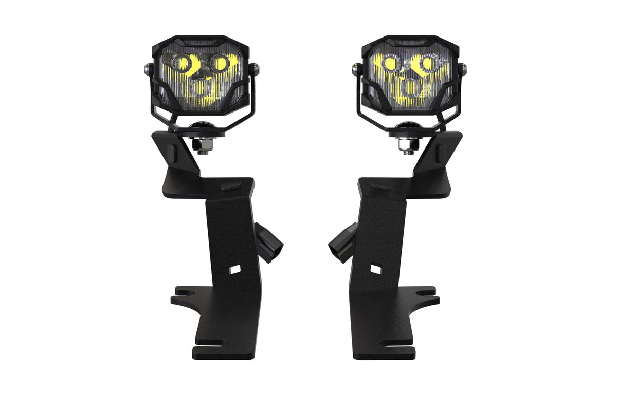 Morimoto 4Banger Ditch Light Kit: 17-20 Raptor (HXB Yellow Spot Beam)