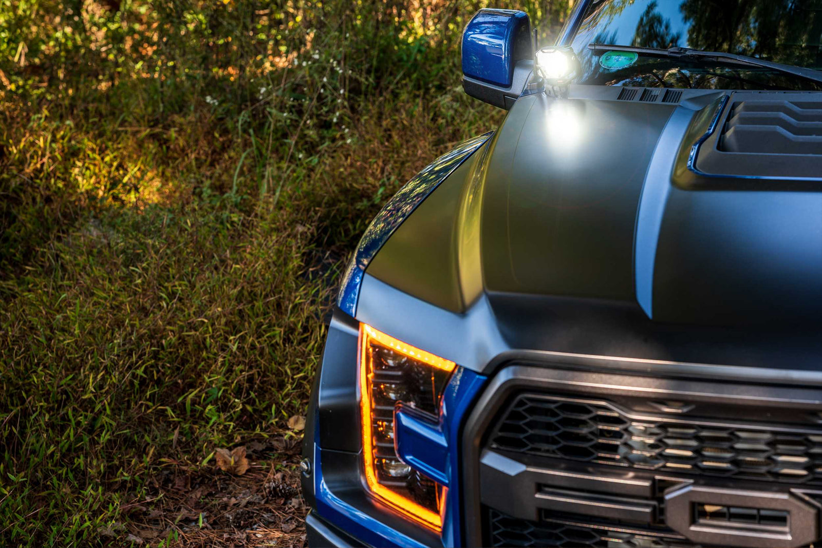 Morimoto 4Banger Ditch Light Kit: 17-20 Raptor (HXB White SAE Wide Beam)