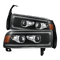 94-01 Dodge Ram 1500/94-02 Ram 2500/3500 LUXX-Series LED Headlights Black | AlphaRex