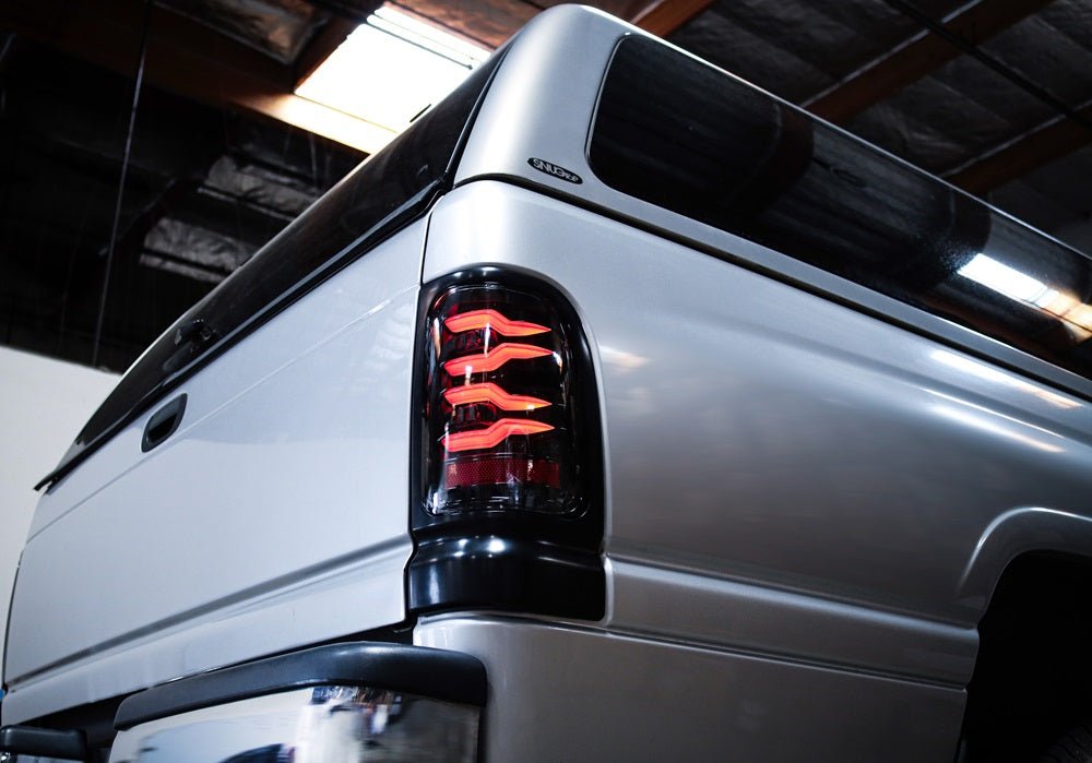 94-01 Dodge Ram 1500/94-02 Ram 2500/3500 LUXX-Series LED Tail Lights Alpha-Black | AlphaRex
