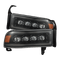 94-01 Dodge Ram 1500/94-02 Ram 2500/3500 NOVA-Series LED Headlights Alpha-Black | AlphaRex