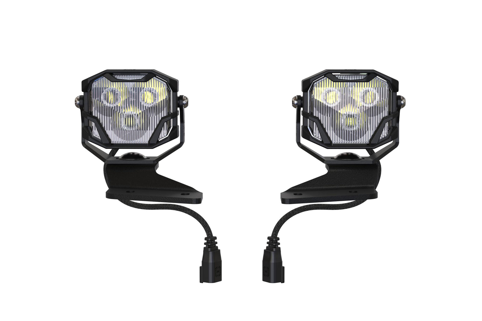 Morimoto 4Banger Ditch Light Kit: 2021+ Bronco (NCS Yellow Spot Beam)
