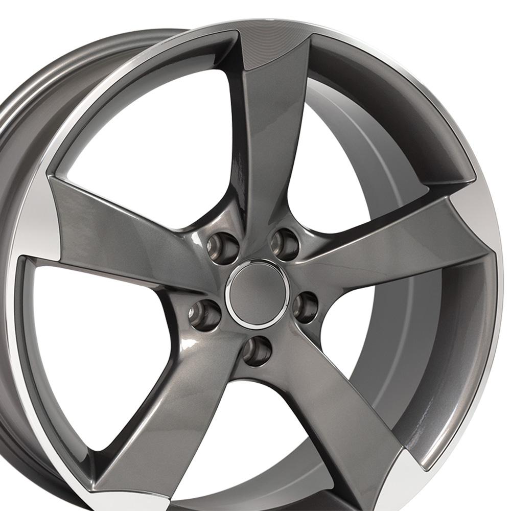 OE AU29 Wheels - Gloss Gunmetal Machined