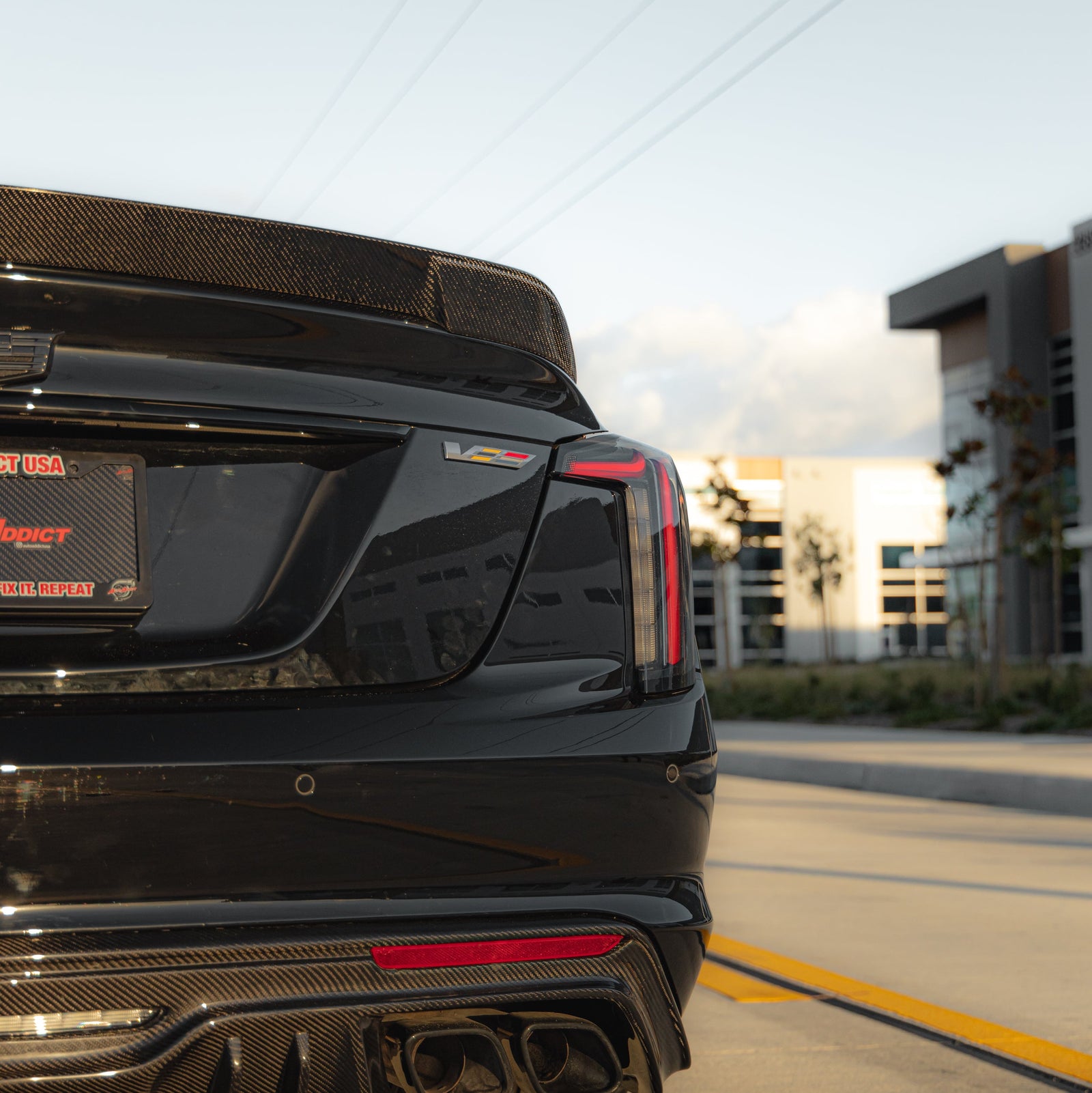 2022-2025 Cadillac CT5-V Blackwing Type-ST Gloss Carbon Fiber Rear Spoiler - Legends Auto Parts