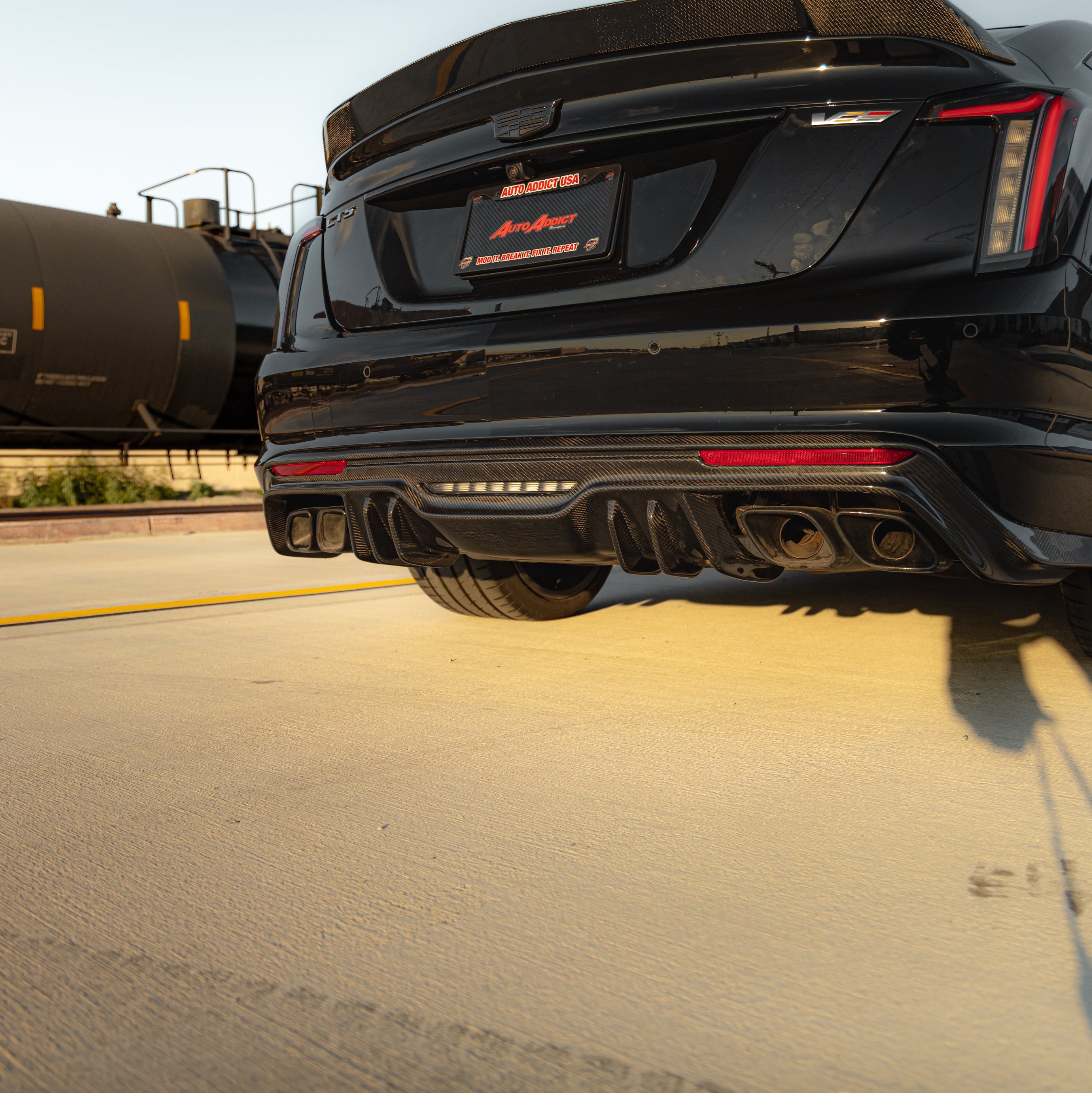 2022-2025 Cadillac CT5-V Blackwing Type-ST Carbon Fiber Rear Diffuser - Legends Auto Parts