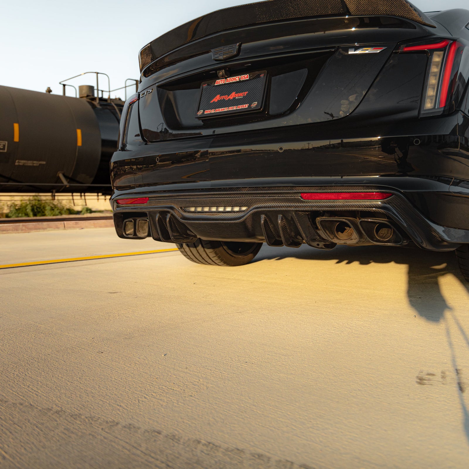 2022-2025 Cadillac CT5-V Blackwing Type-ST Carbon Fiber Rear Diffuser - Legends Auto Parts