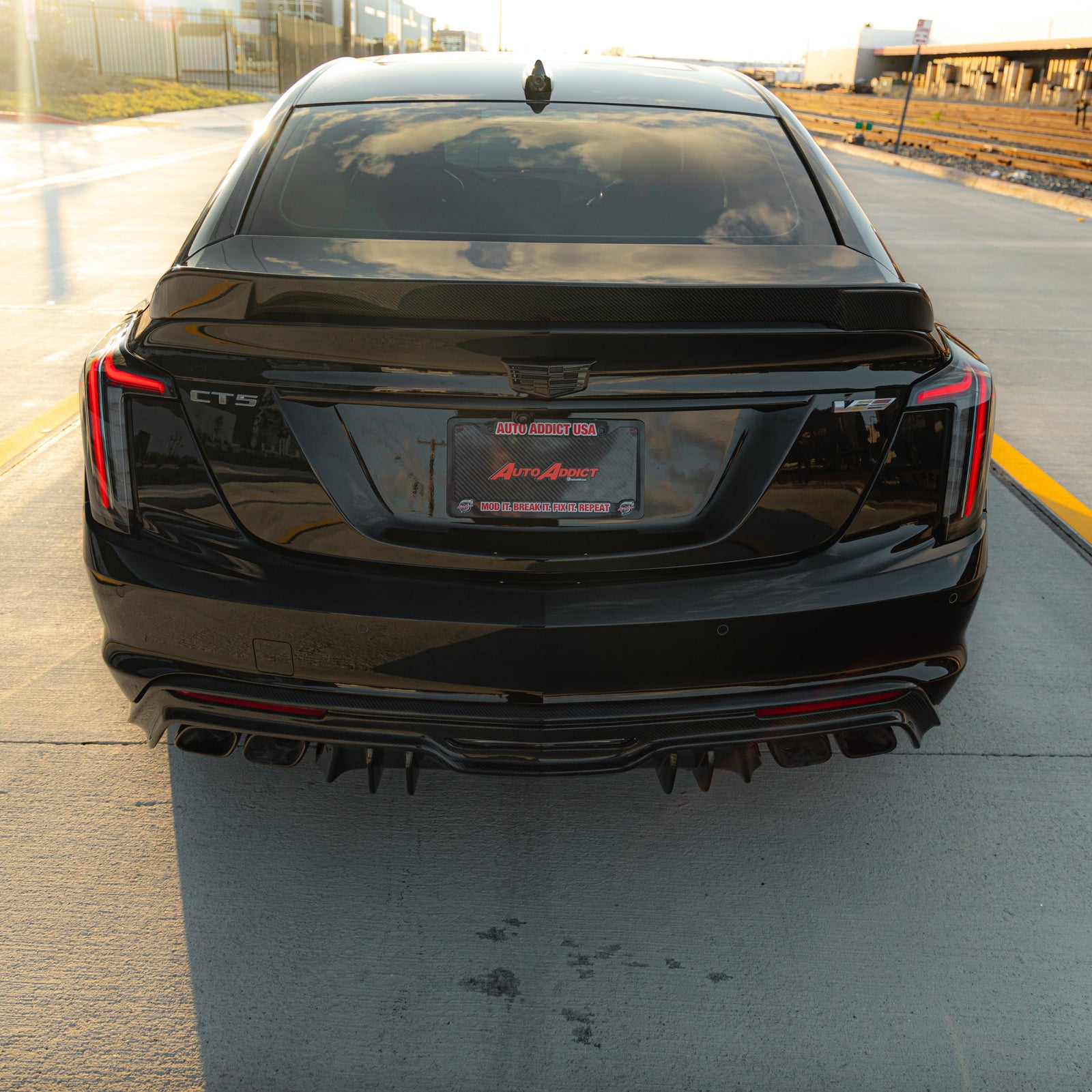 2022-2025 Cadillac CT5-V Blackwing Type-ST Carbon Fiber Rear Diffuser - Legends Auto Parts