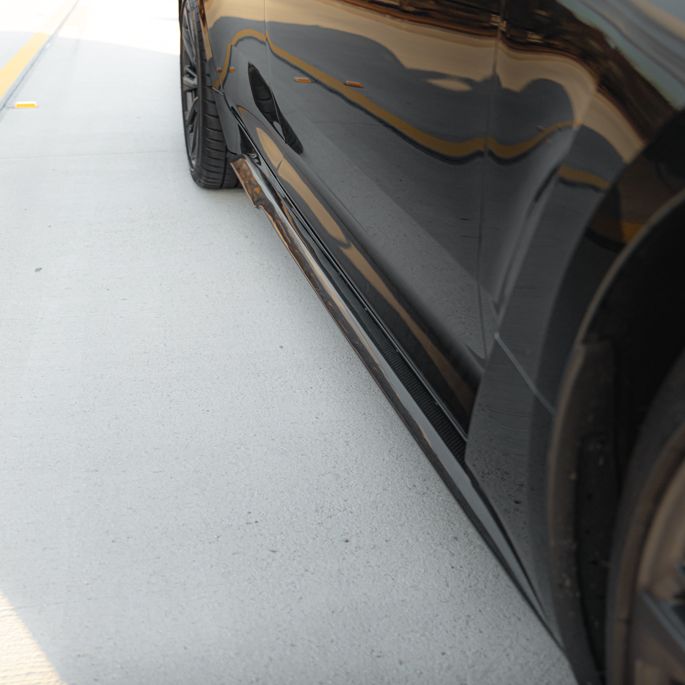 2022-2025 Cadillac CT5-V Blackwing Type-ST Gloss Carbon Fiber Side Rocker Panel Extensions - Legends Auto Parts