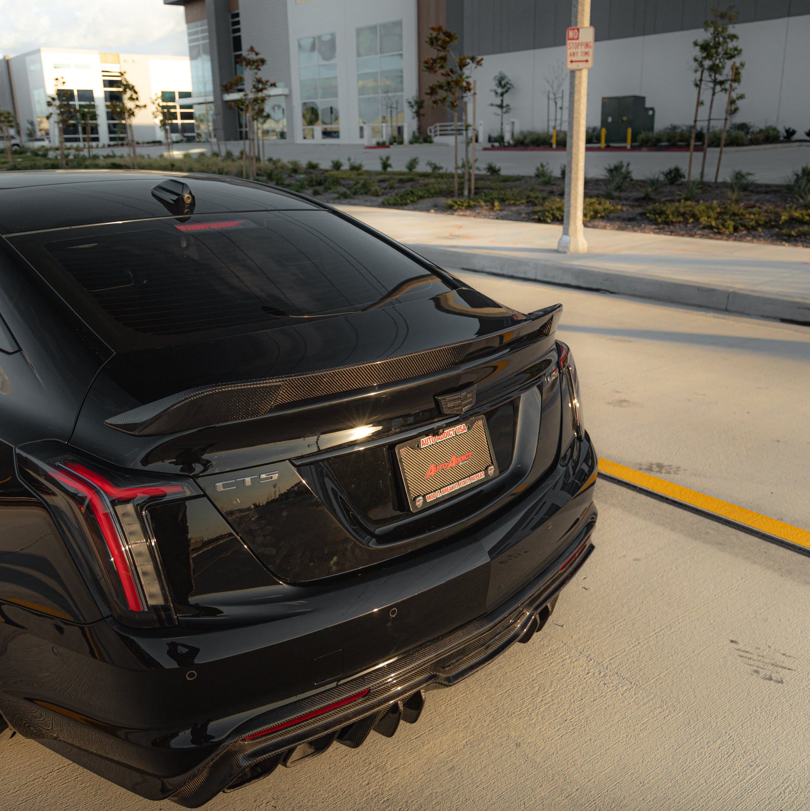 2022-2025 Cadillac CT5-V Blackwing Type-ST Gloss Carbon Fiber Rear Spoiler - Legends Auto Parts
